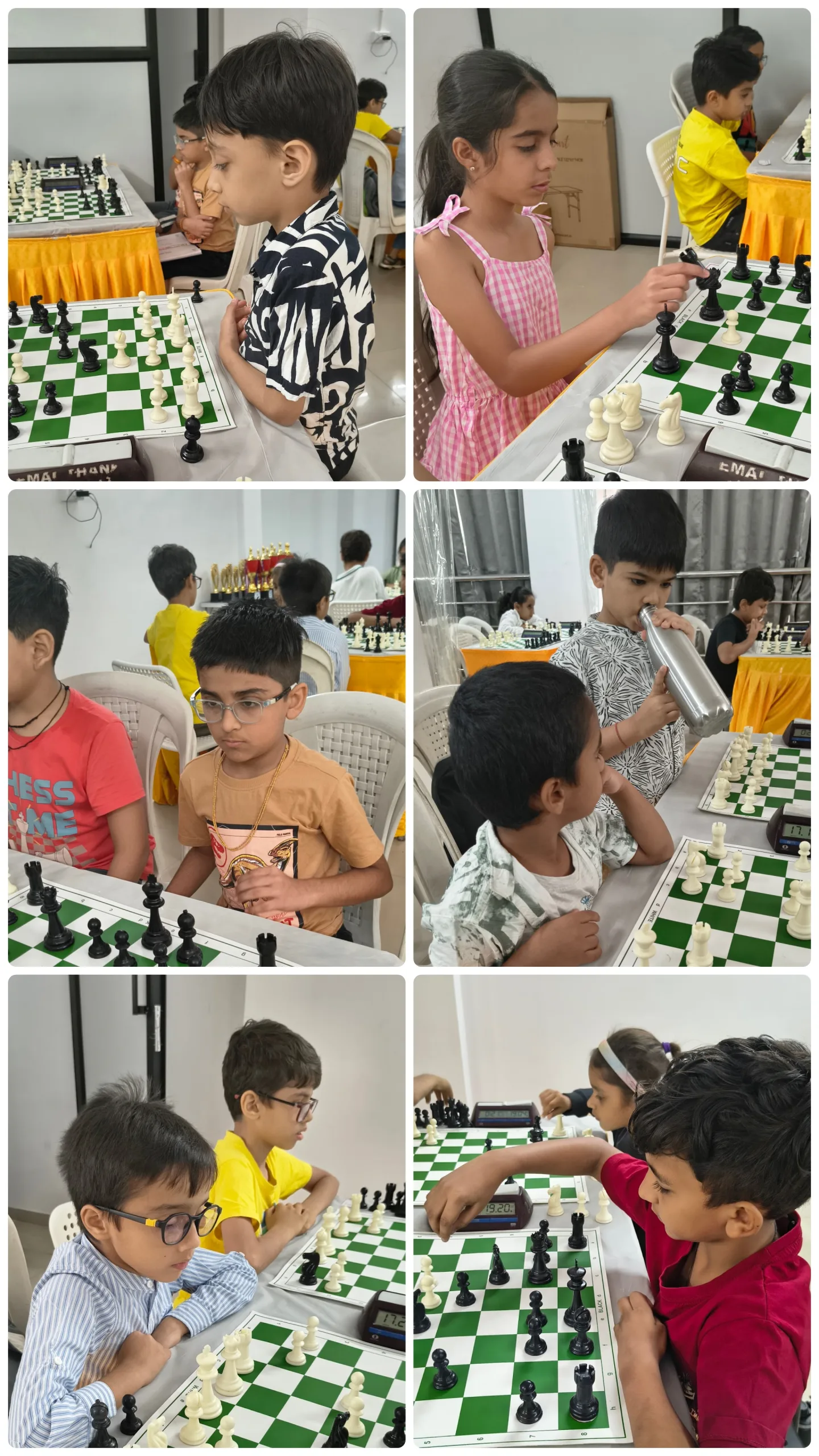 Chess House Circuit S01·T02 — tournament floor collage 2, Ahmedabad