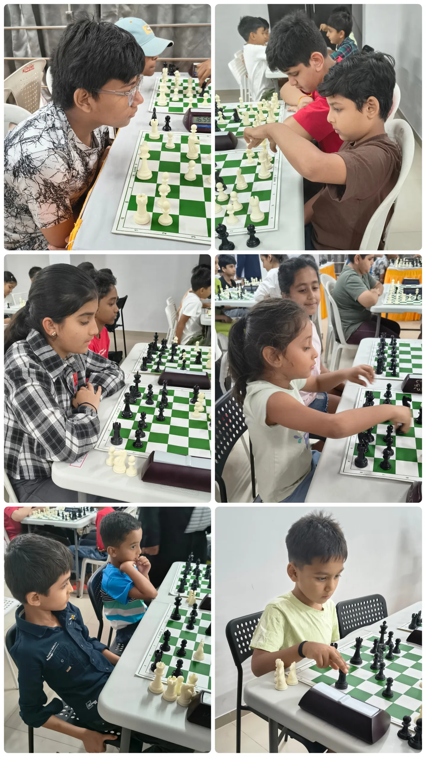 Chess House Circuit S01·T02 — tournament floor collage 3, Ahmedabad