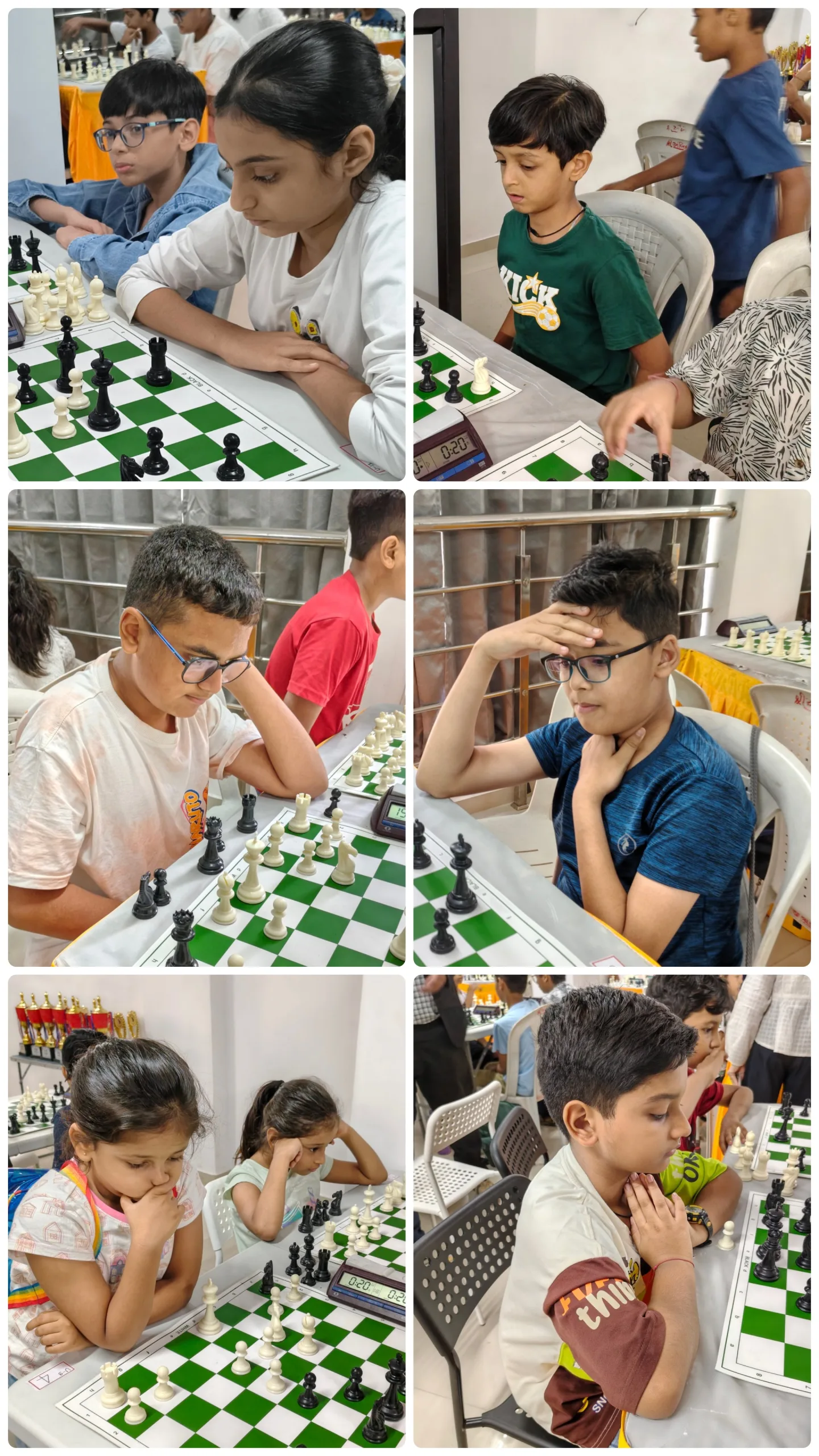 Chess House Circuit S01·T02 — tournament floor collage 5, Ahmedabad