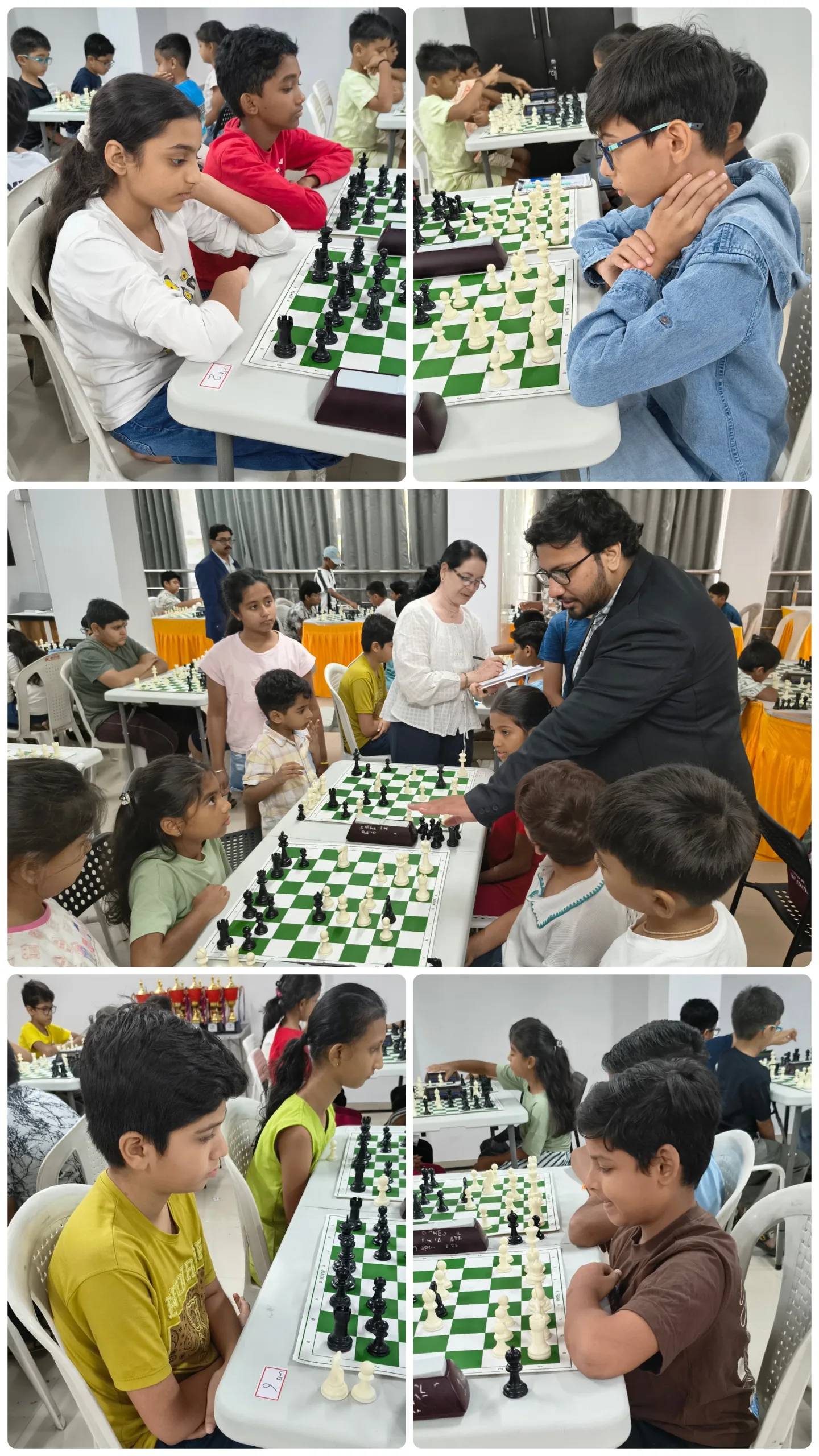 Chess House Circuit S01·T02 — tournament floor collage 7, Ahmedabad