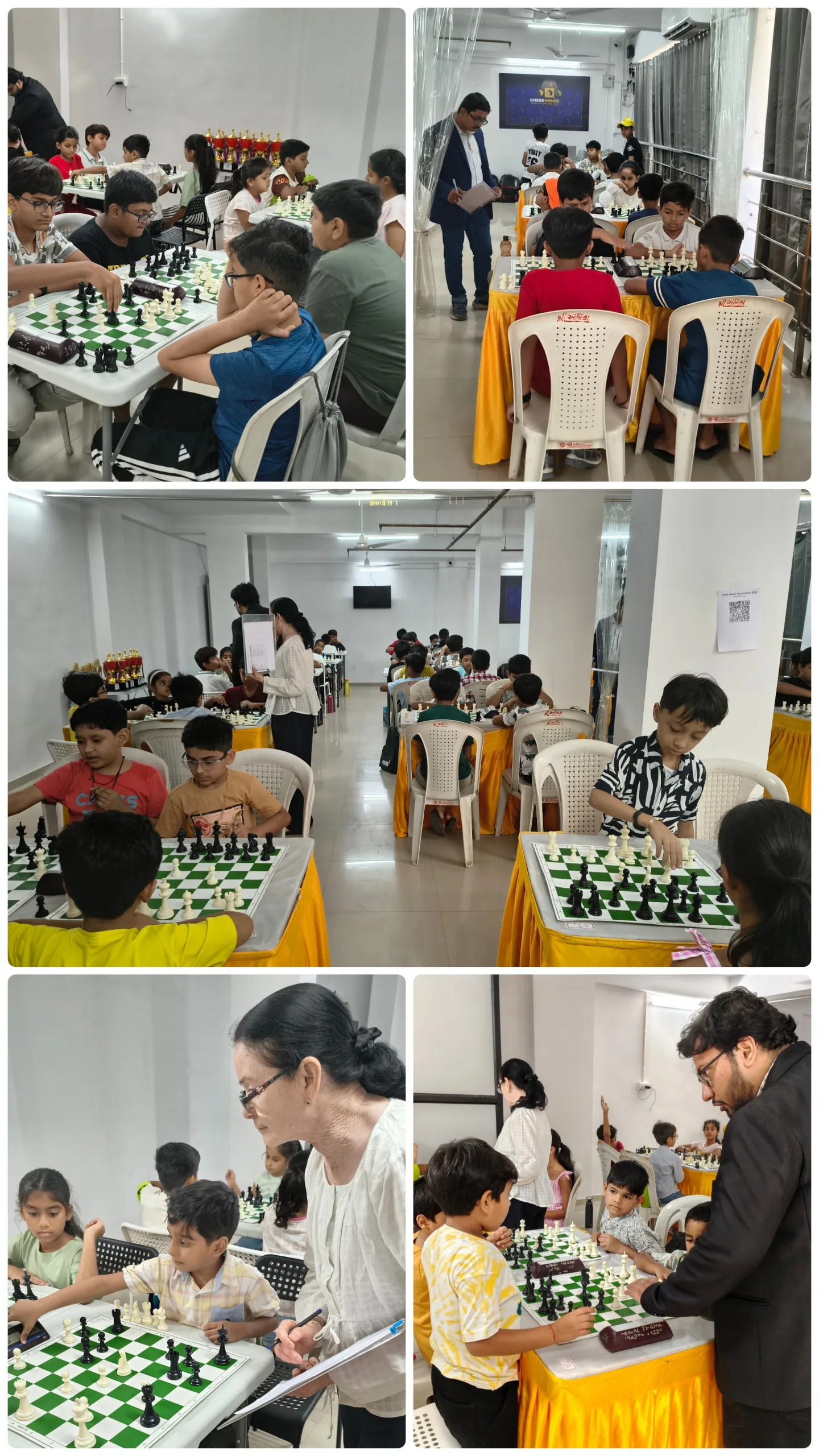 Chess House Circuit S01·T02 — tournament floor collage 8, Ahmedabad