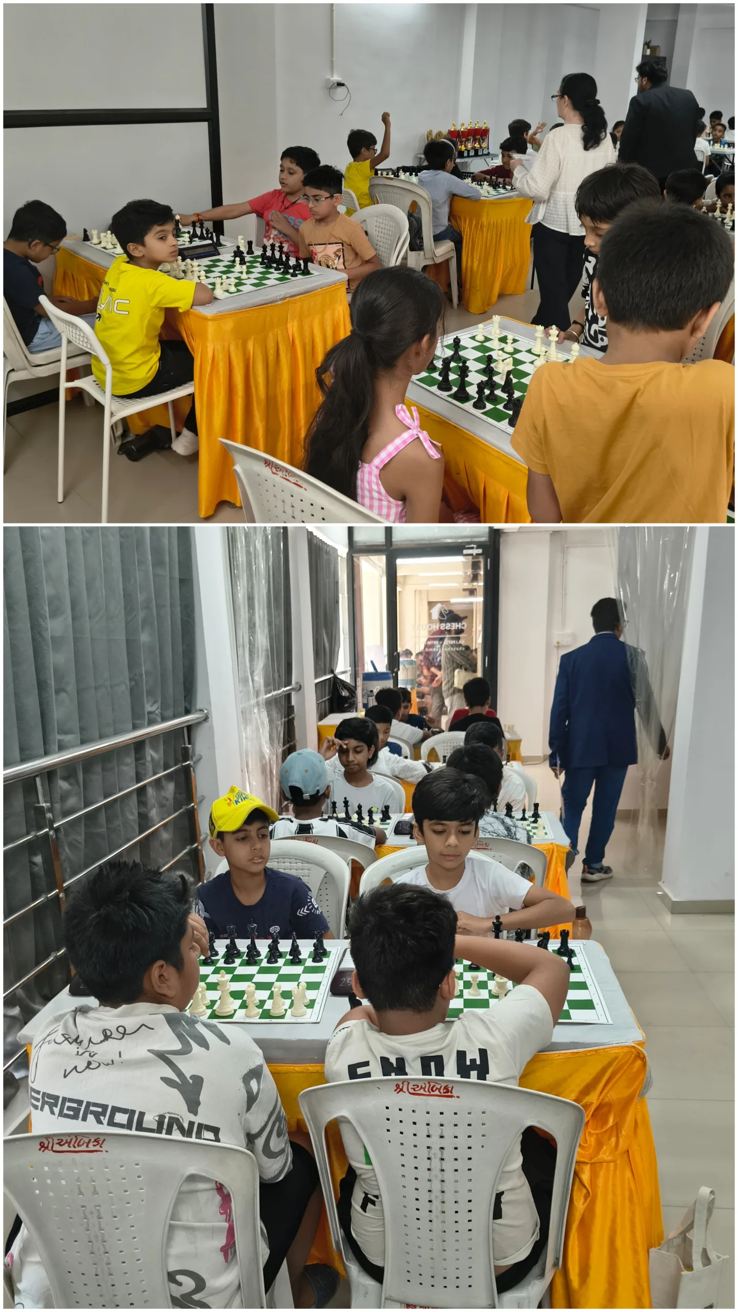 Chess House Circuit S01·T02 — tournament floor collage 10, Ahmedabad