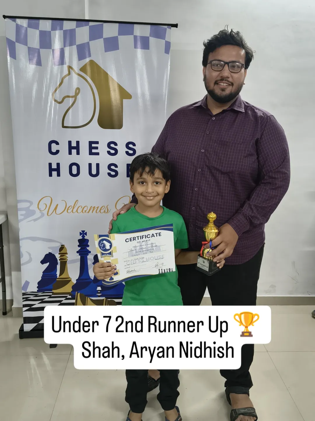 Under-9 winner 10 — Circuit Season 01 · Tournament 01, Chess House Ahmedabad
