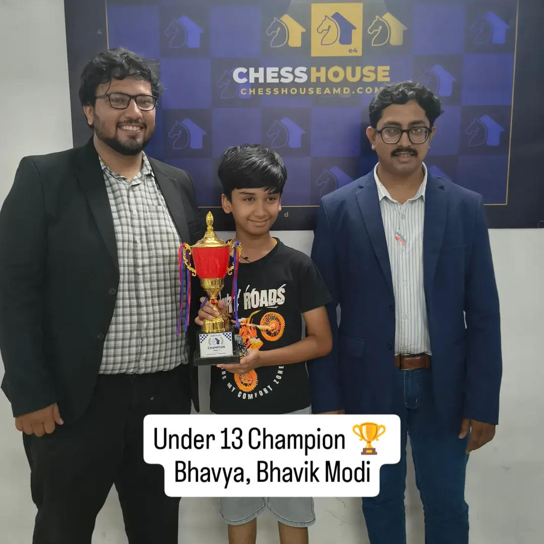 Under-13 winner 1 — Circuit Season 01 · Tournament 02, Chess House Ahmedabad