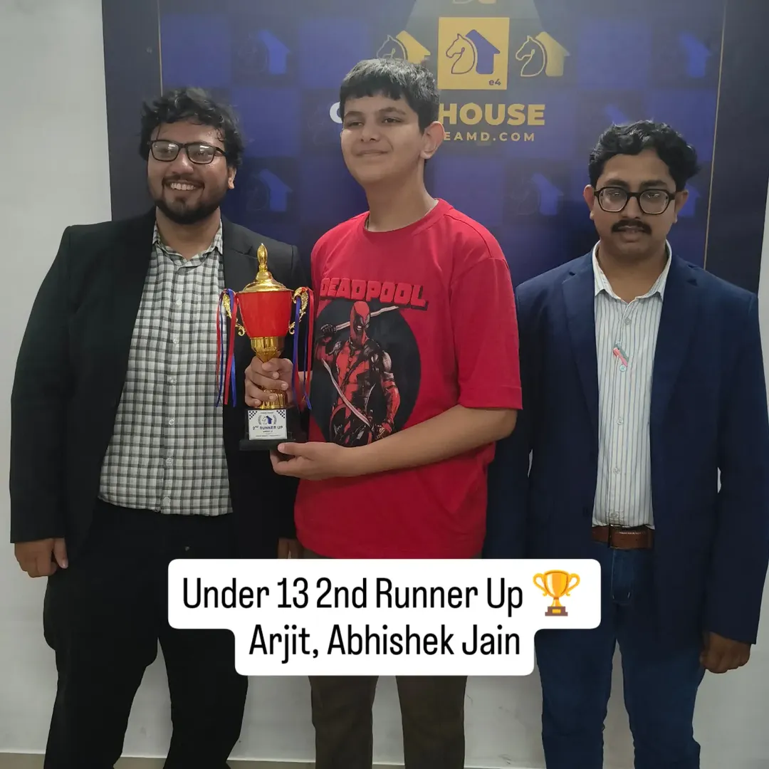 Under-13 winner 3 — Circuit Season 01 · Tournament 02, Chess House Ahmedabad