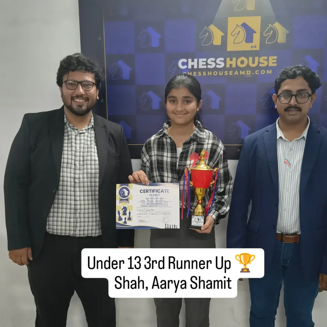 Under-13 winner 4 — Circuit Season 01 · Tournament 02, Chess House Ahmedabad