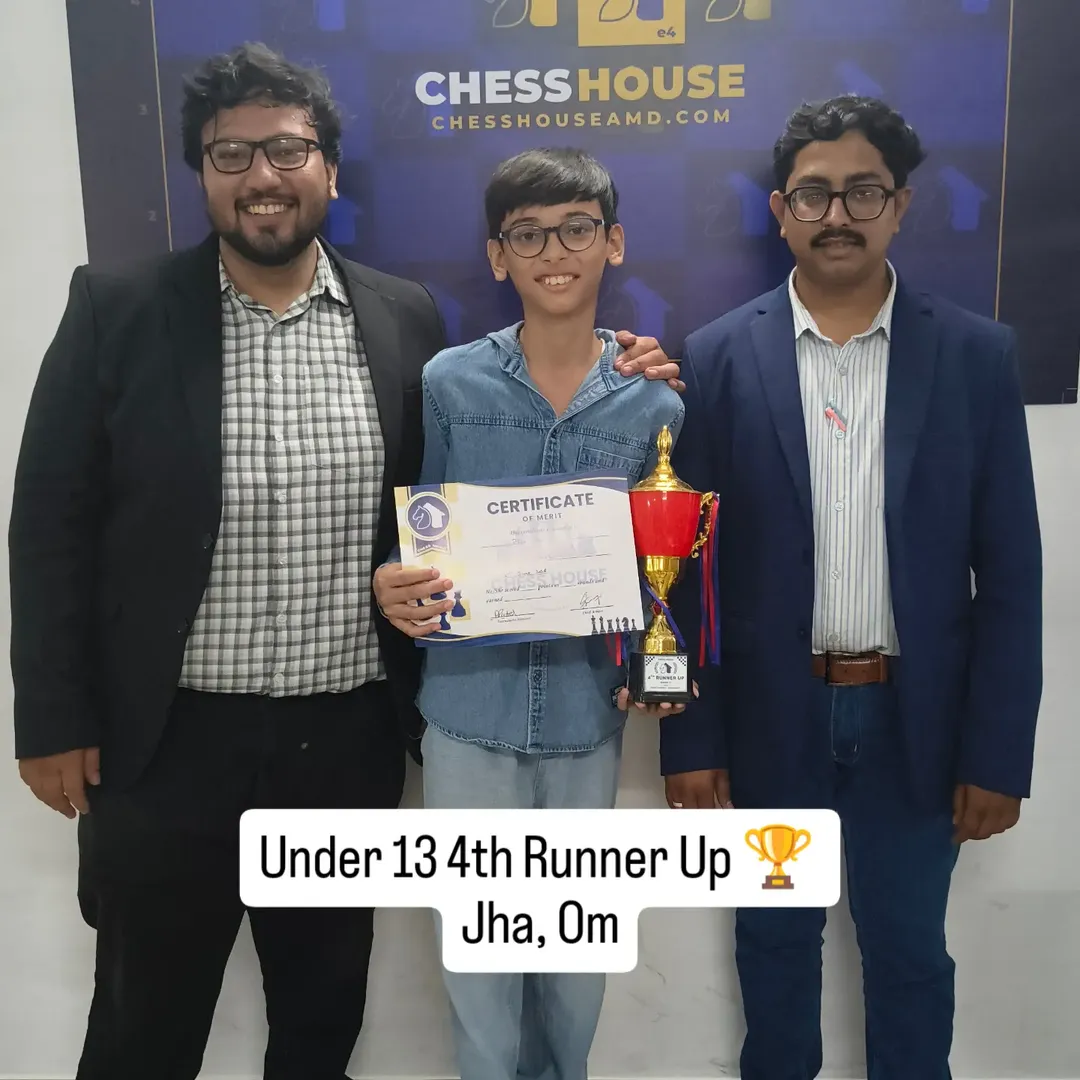 Under-13 winner 5 — Circuit Season 01 · Tournament 02, Chess House Ahmedabad