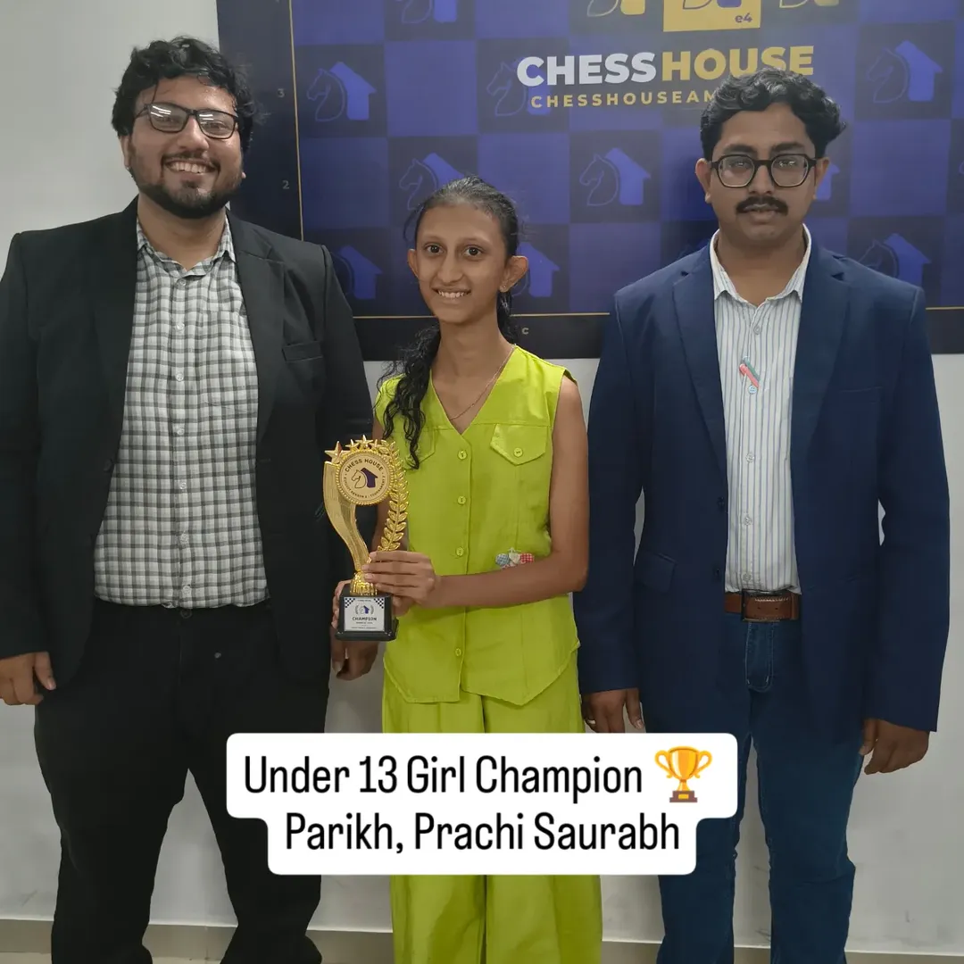Under-13 winner 6 — Circuit Season 01 · Tournament 02, Chess House Ahmedabad