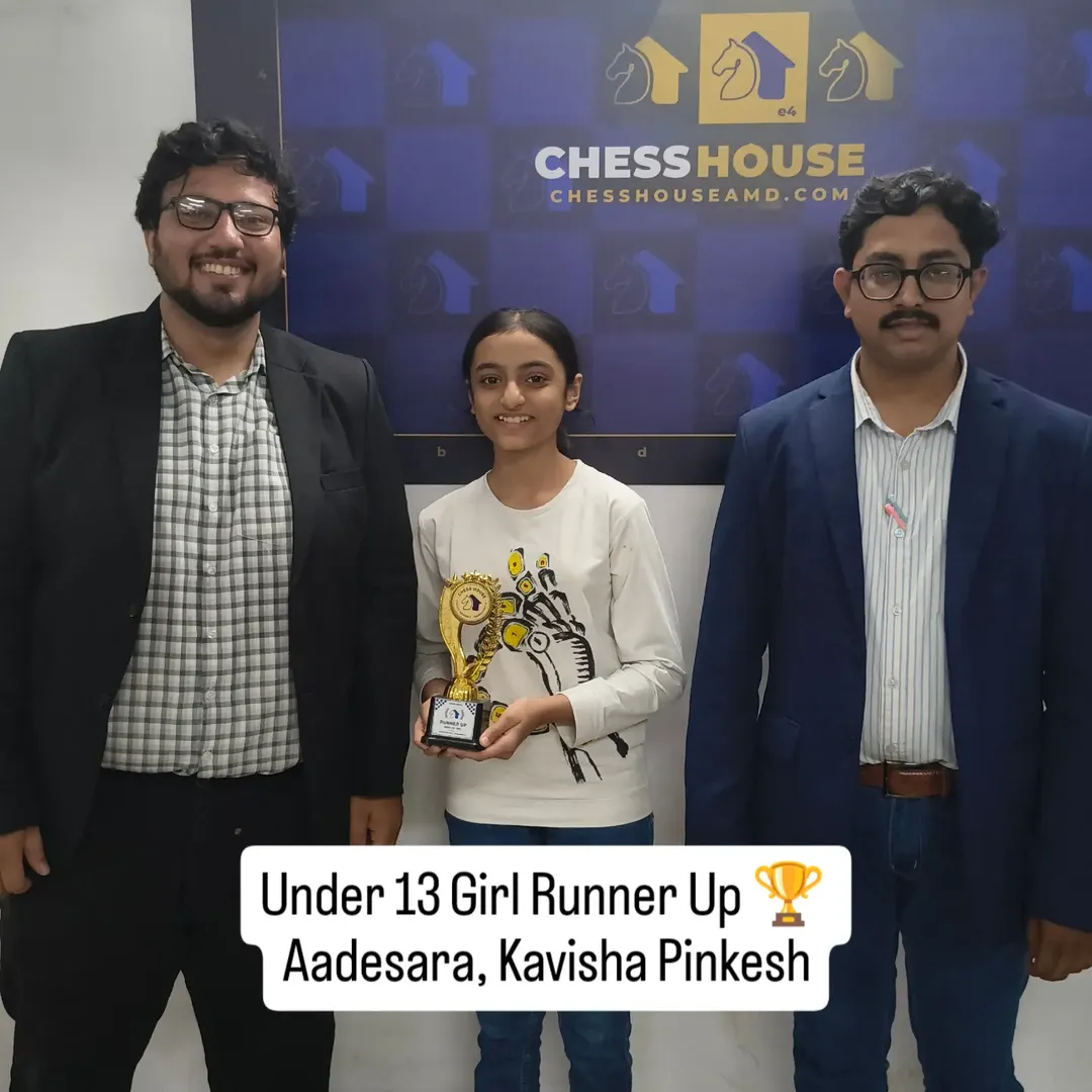 Under-13 winner 7 — Circuit Season 01 · Tournament 02, Chess House Ahmedabad