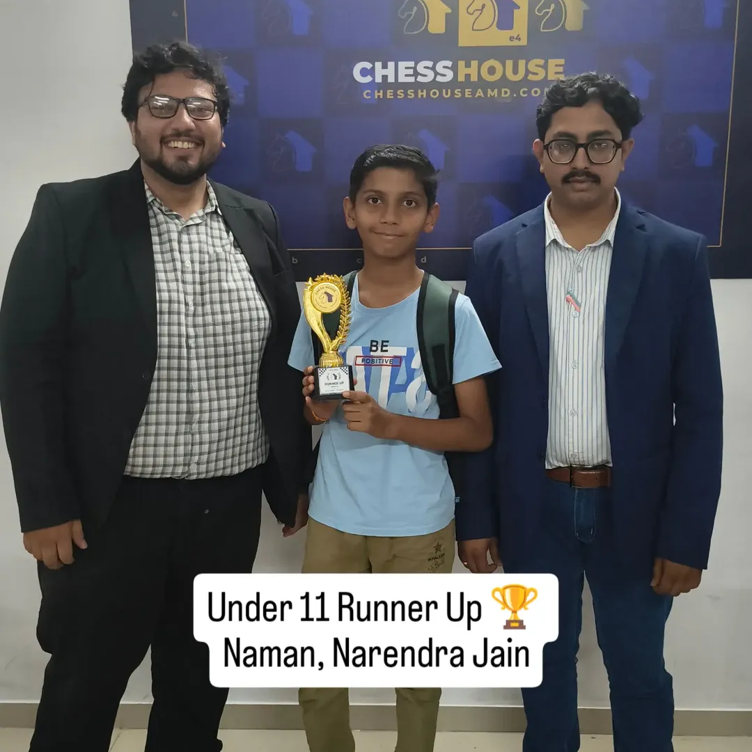Under-13 winner 8 — Circuit Season 01 · Tournament 02, Chess House Ahmedabad