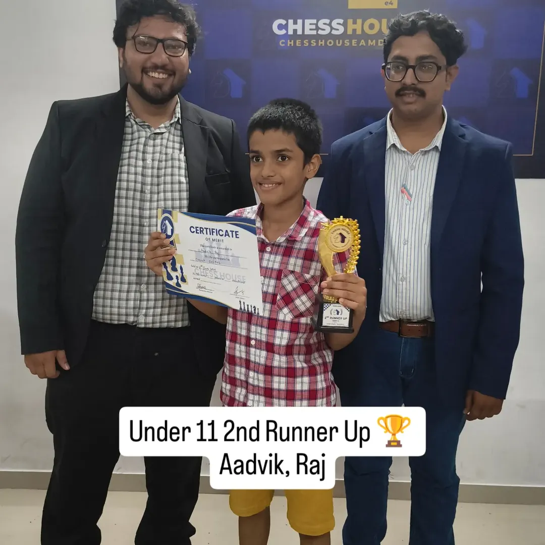 Under-13 winner 9 — Circuit Season 01 · Tournament 02, Chess House Ahmedabad