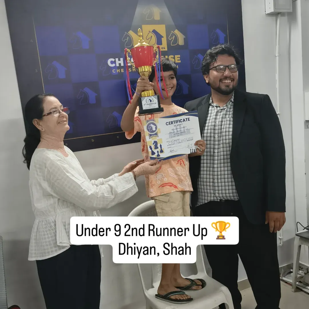 Under-9 winner 3 — Circuit Season 01 · Tournament 02, Chess House Ahmedabad