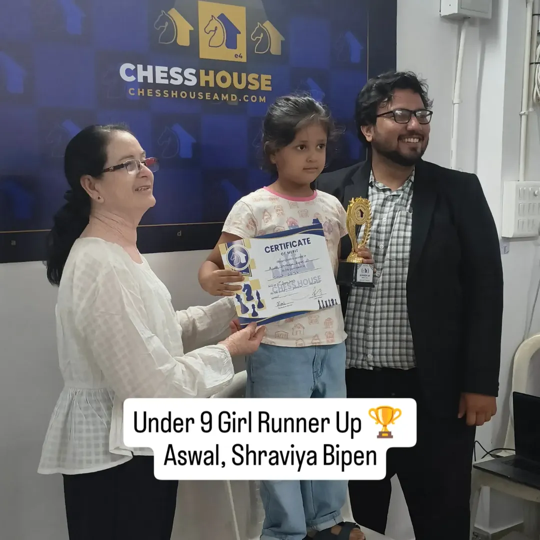 Under-9 winner 7 — Circuit Season 01 · Tournament 02, Chess House Ahmedabad