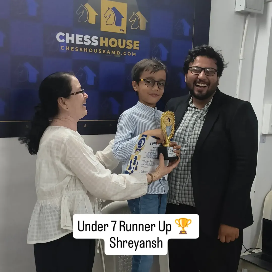 Under-9 winner 9 — Circuit Season 01 · Tournament 02, Chess House Ahmedabad