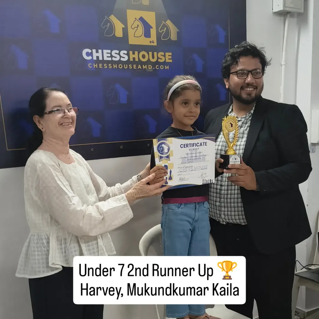 Under-9 winner 10 — Circuit Season 01 · Tournament 02, Chess House Ahmedabad